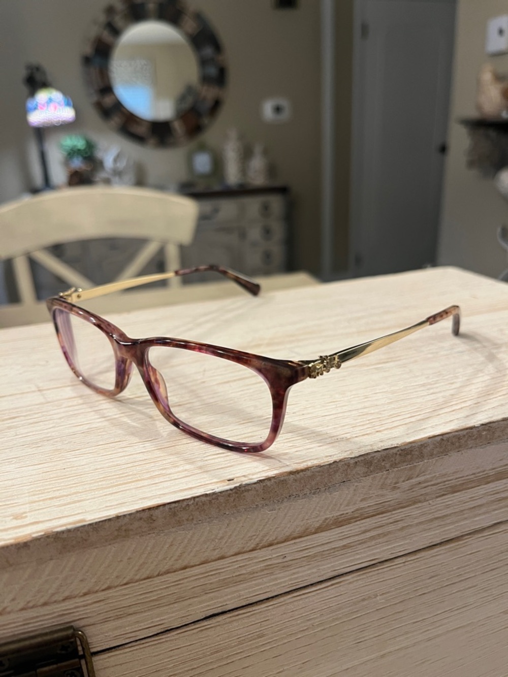 Coach Pink Tortoiseshell Cat-Eye Frames